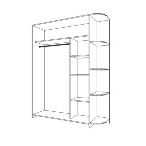 Шкаф Купе ЛДСП (Бюджет) Стандарт 3х дв.