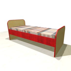 Кровать одноярусная (размер 1432x636x605мм)