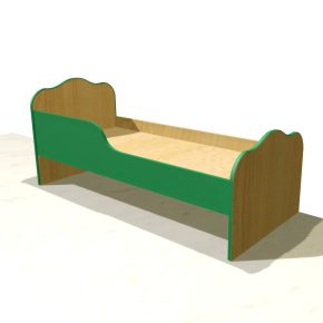 Кровать одноярусная с бортиком (размер 1432x636x605мм)