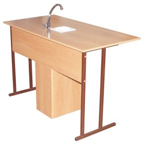 Стол демонстрационный для кабинета химии (бук, 2400х750х900 мм)